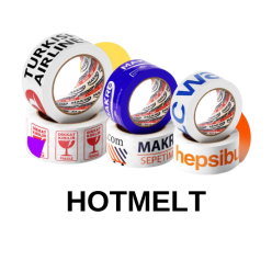45MM X 100MT PRINTED TAPE / HOTMELT